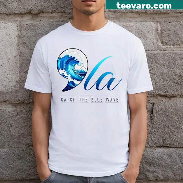 Playful wave illustration t-shirt for beach lovers