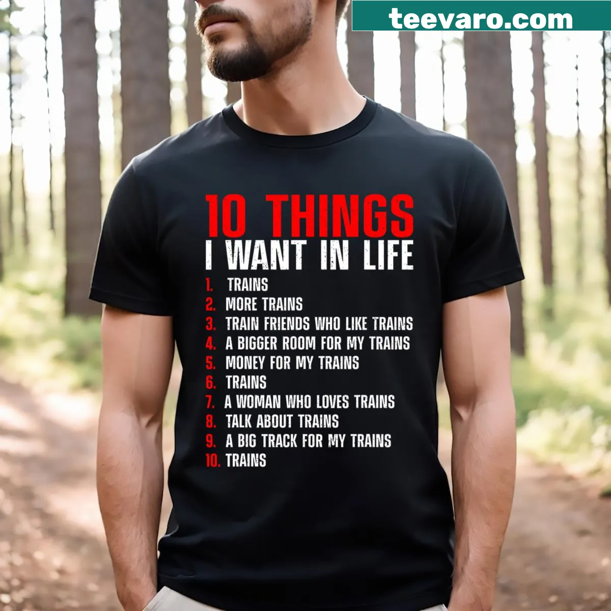 Illustration of a classic train on a T-shirt for model train lovers. — on a men's t-shirt