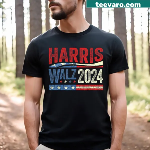 Humorous patriotic t-shirt featuring a flag and funny slogan for 2024