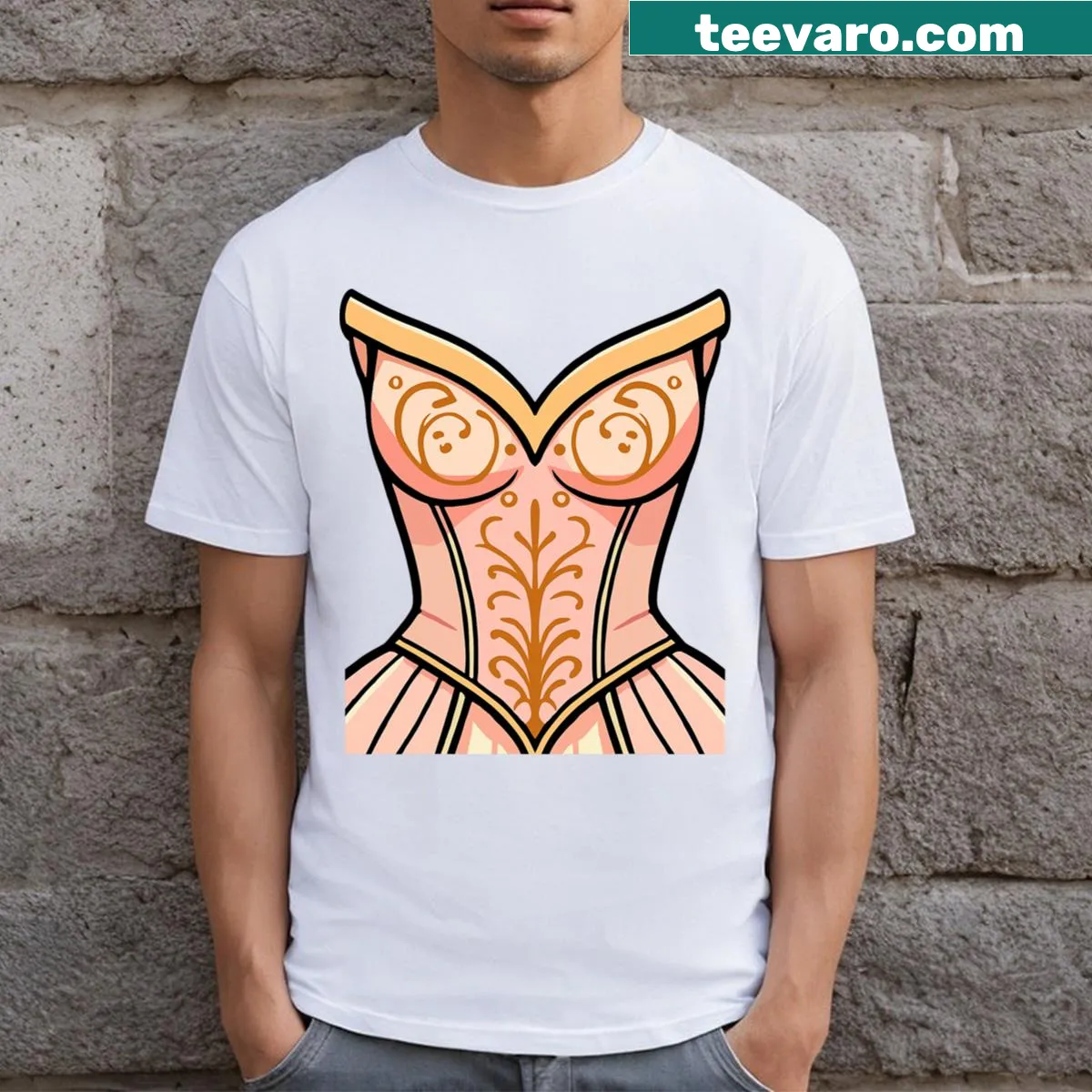 Funny princess costume matching t-shirt for girls — on a men's t-shirt