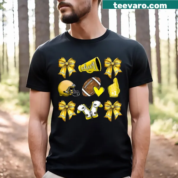 Cheerful illustration for football moms with fun text
