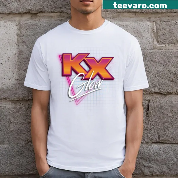 Minimalist T-shirt with a sleek Glow Kx typographic design