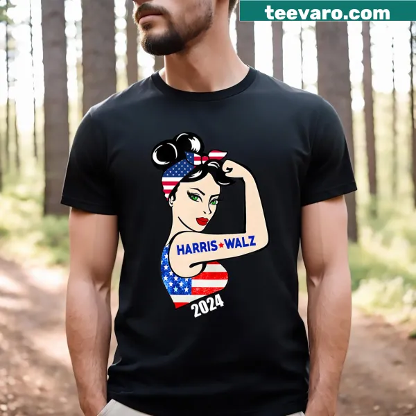 2024 Election t-shirt featuring Kamala Harris and Tim Waltz names