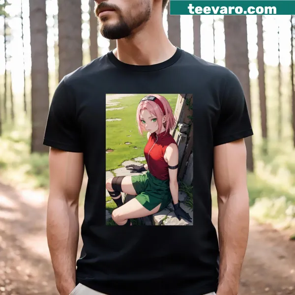 Anime-themed shirt featuring Haruno Sakura graphic design