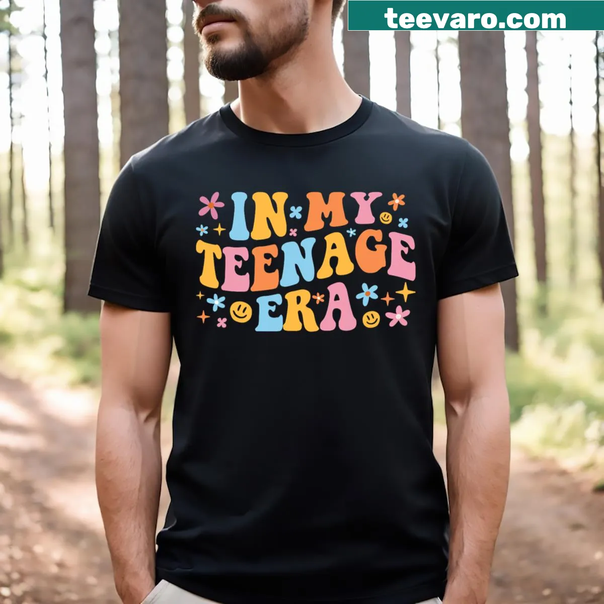 Cute T-shirt celebrating the teenage era for Gen Z and Gen Alpha girls — on a men's t-shirt