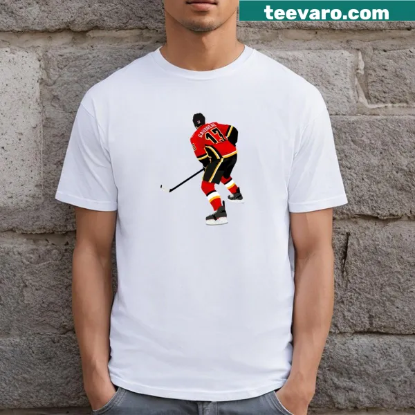Plain t-shirt with Johnny Gaudreau's name for hockey fans.