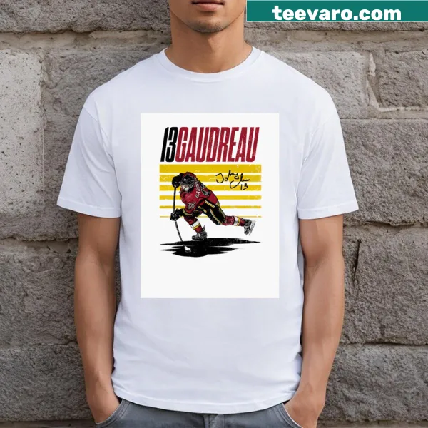 Johnny Gaudreau Starter t-shirt with bold typography