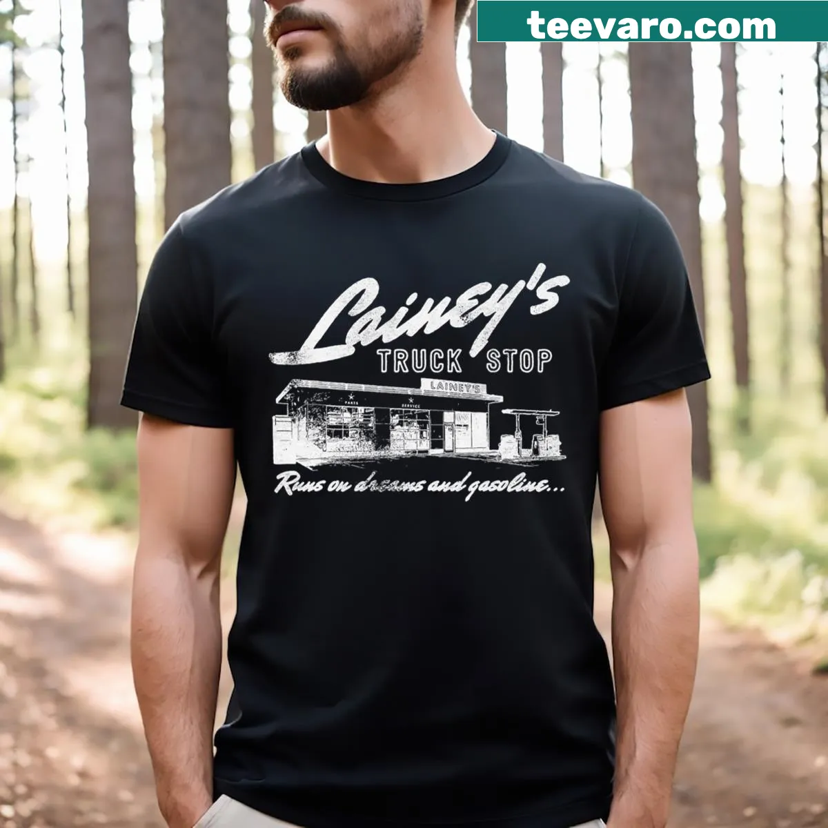 Illustrative T-shirt celebrating truck driving and Lainey Wilson — on a men's t-shirt