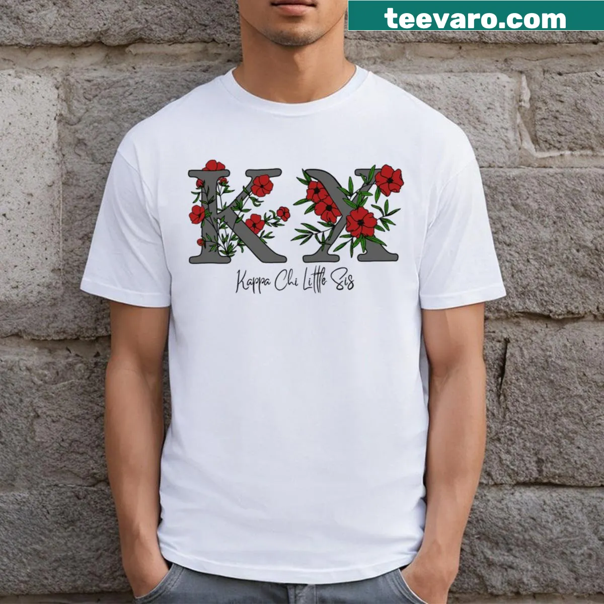 Cute 'Lil Sis' typography design on a children's T-shirt. — on a men's t-shirt