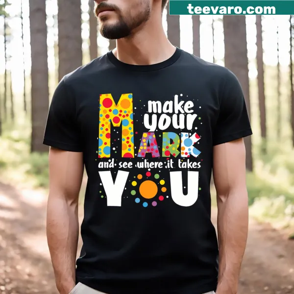 T-shirt for kids with playful polka dot designs and inspirational text
