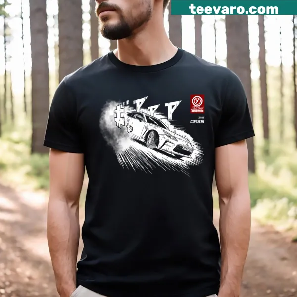 Illustration of Manga Zn8 Gr86 in drift style on a t-shirt