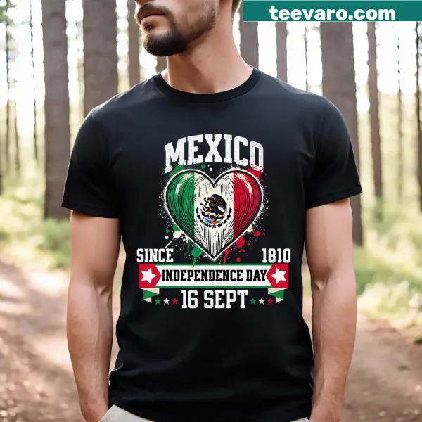 Vintage-style t-shirt featuring the Mexican flag for patriotic occasions