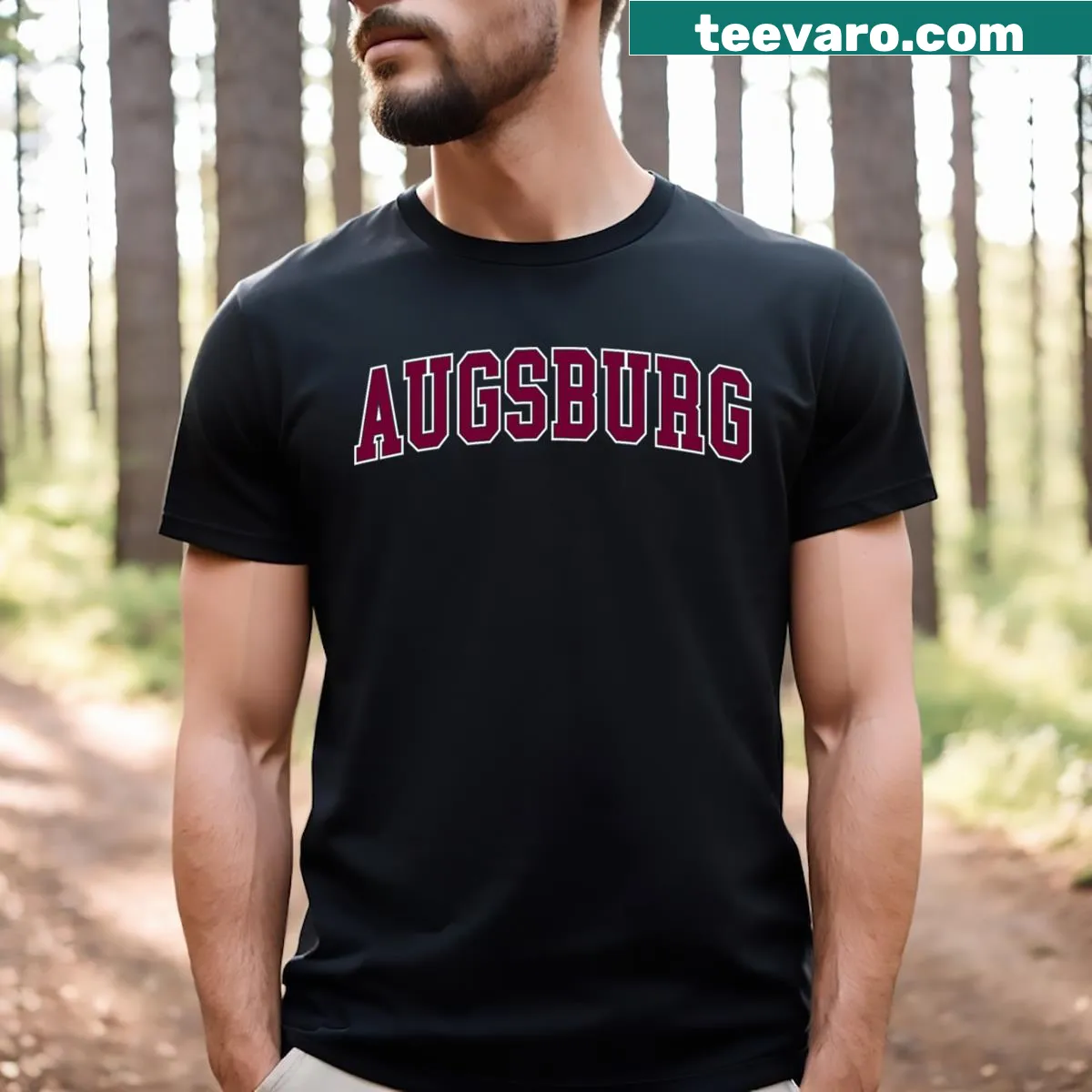 Personalized retro-style t-shirt with the name Augsburg. — on a men's t-shirt