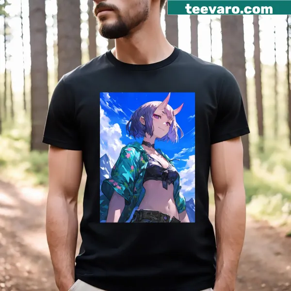 T-shirt featuring Shuten Douji from Fate Grand Order in a confident pose