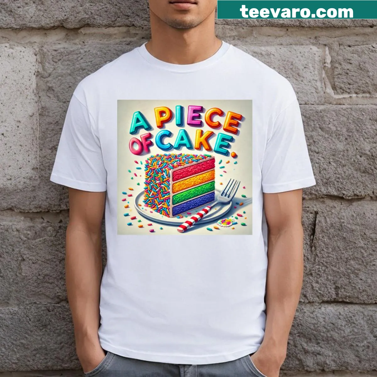 Minimalist t-shirt with the phrase 'So Easy' — on a men's t-shirt