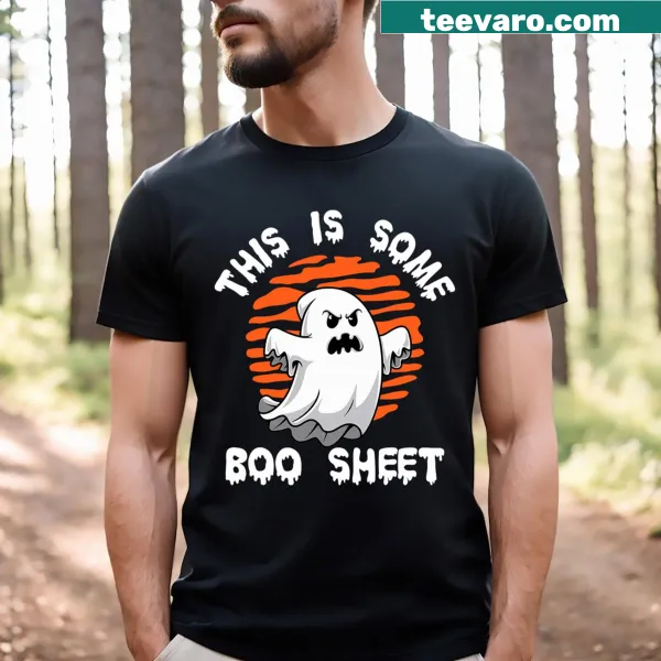 Funny ghost Halloween t-shirt with retro design and text