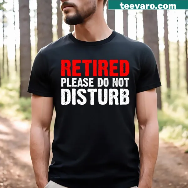 Retirement themed T-shirt featuring thoughtful illustrations celebrating retirement