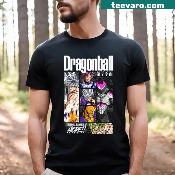 T-shirt featuring an illustration of Universe 7 Warrior Z