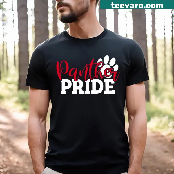 Vintage distressed Panthers sports t-shirt with school name graphic