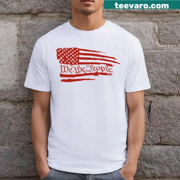 Patriotic We The People design with an American flag for 4th of July
