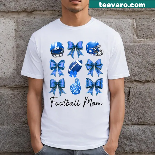 Football Mom T-shirt with playful graphic and stylish font