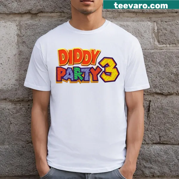 T-shirt with the phrase 'Diddy Party 3' for party lovers