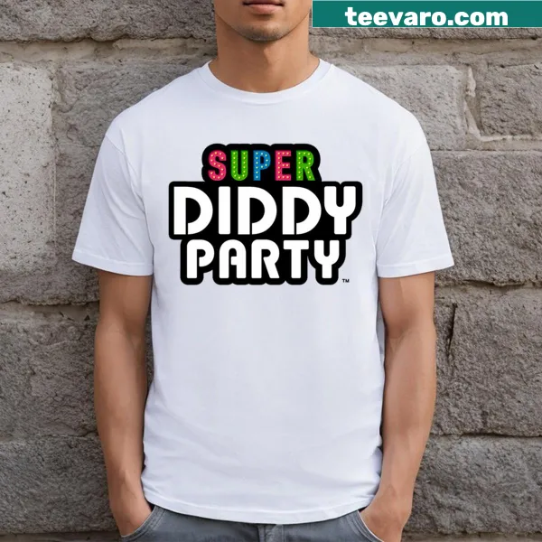 T-shirt celebrating music and party culture with playful graphics