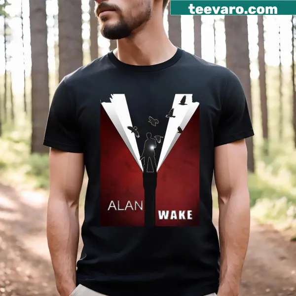 Alan Wake inspired T-shirt with red artwork