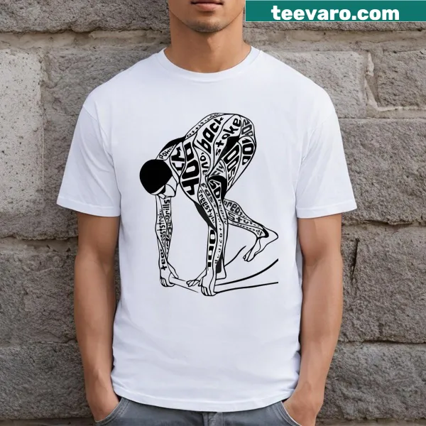 Bold typography art for swimming on a t-shirt