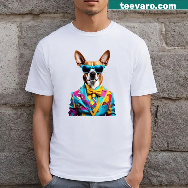 Fun typography t-shirt expressing love for dogs