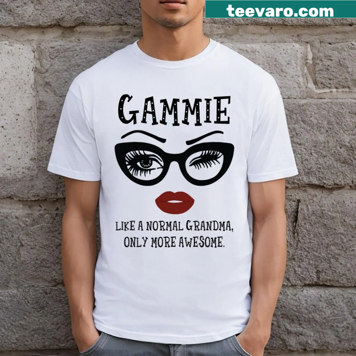 Wholesome typography design for an awesome grandma on t-shirt — on a men's t-shirt