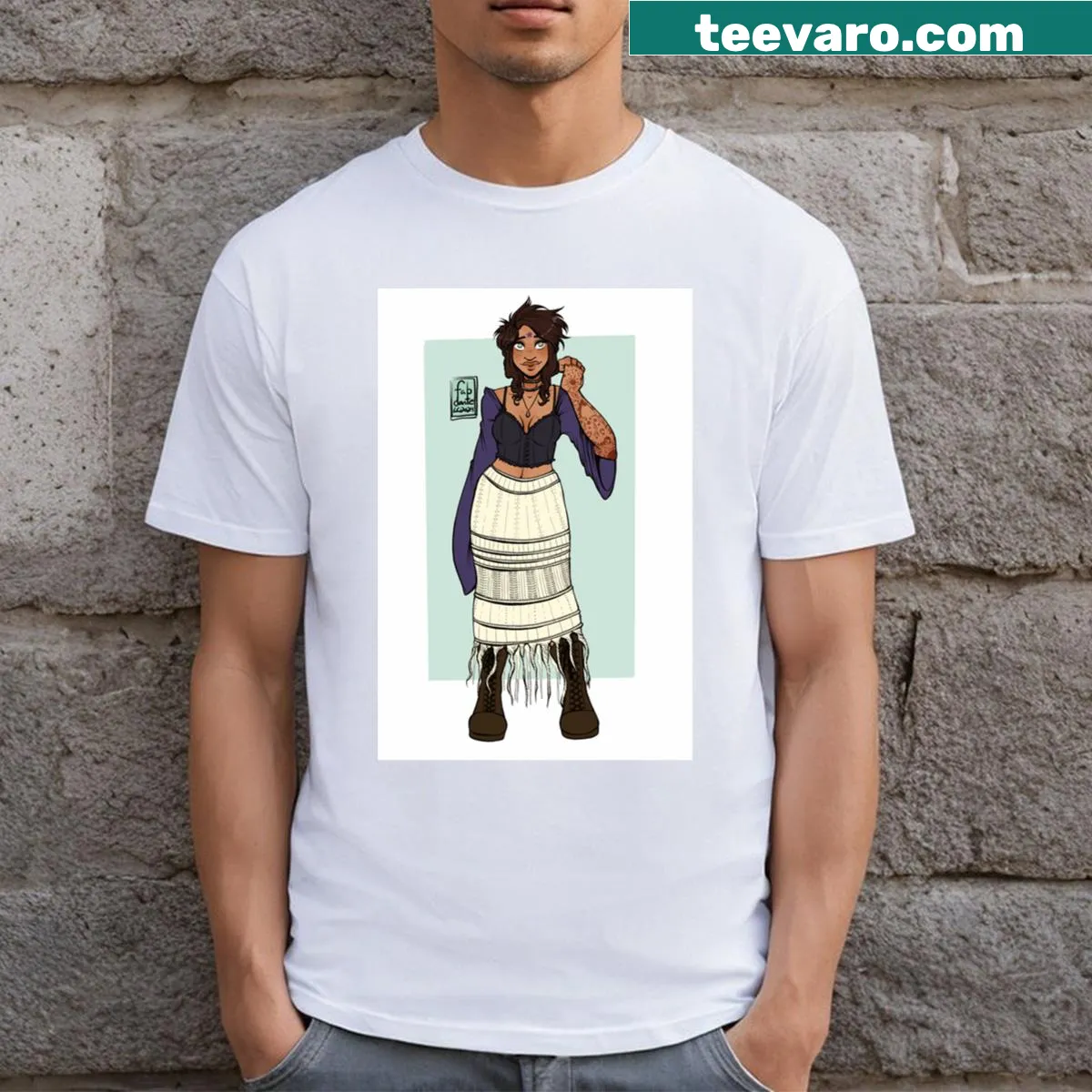 Doll Parts 2 t-shirt with vintage graphic — on a men's t-shirt