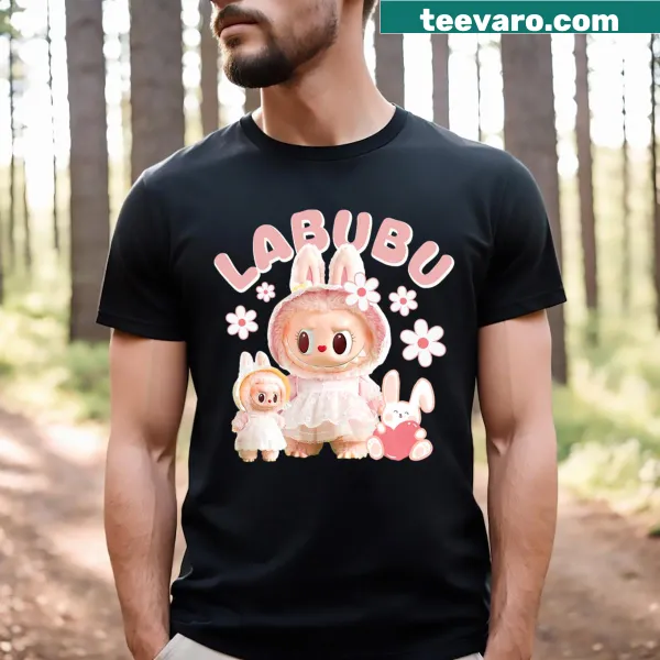 Cute Labubu character graphic on a playful t-shirt