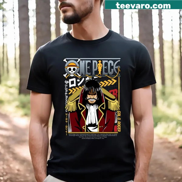 Vintage Gol D Roger anime graphic on a t-shirt