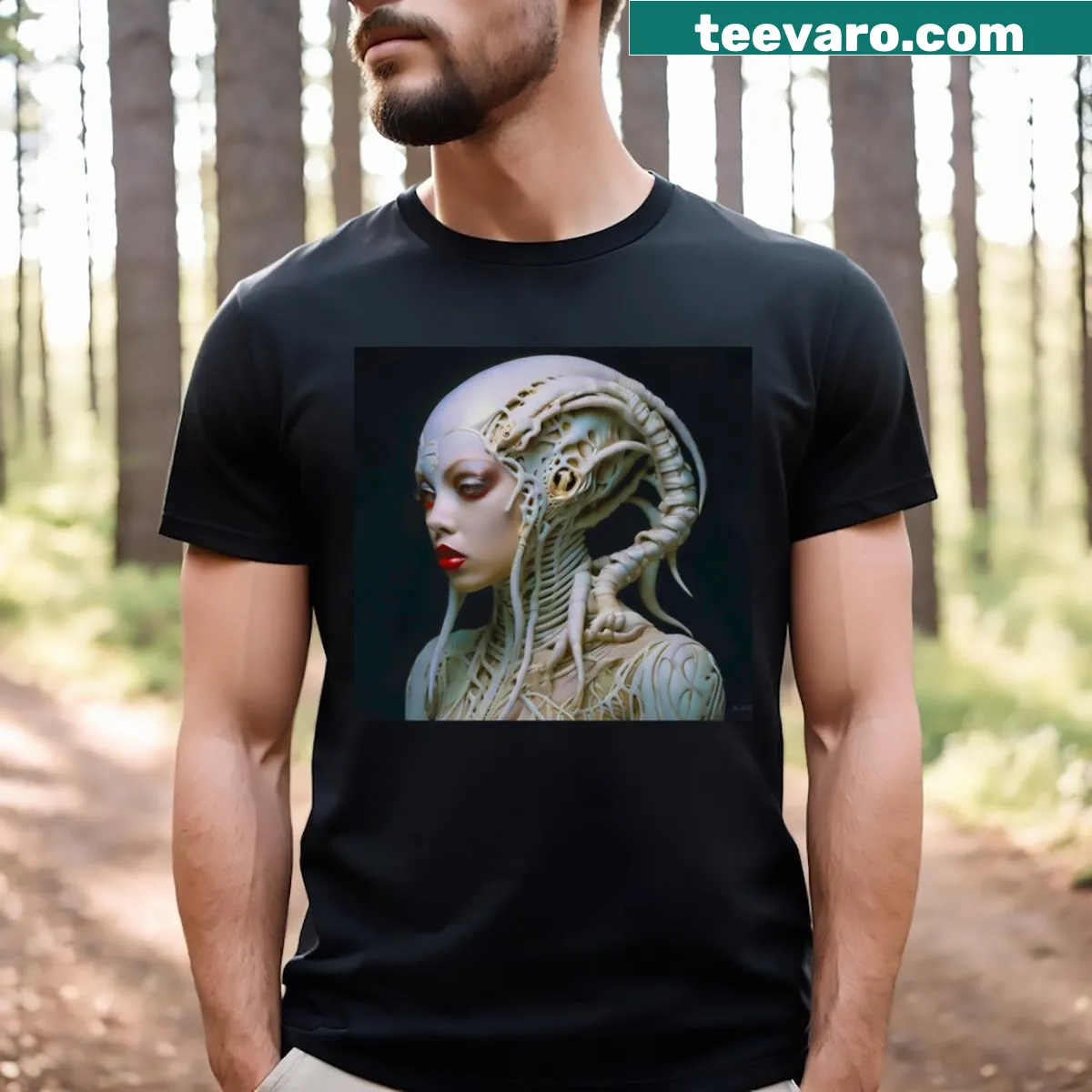 Minimalist T-shirt by J North with elegant design — on a men's t-shirt