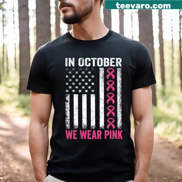 US flag design in pink for Breast Cancer Awareness in October