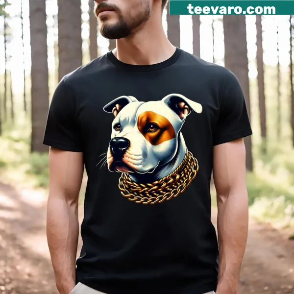 Bold T-shirt featuring a striking graphic of a pitbull