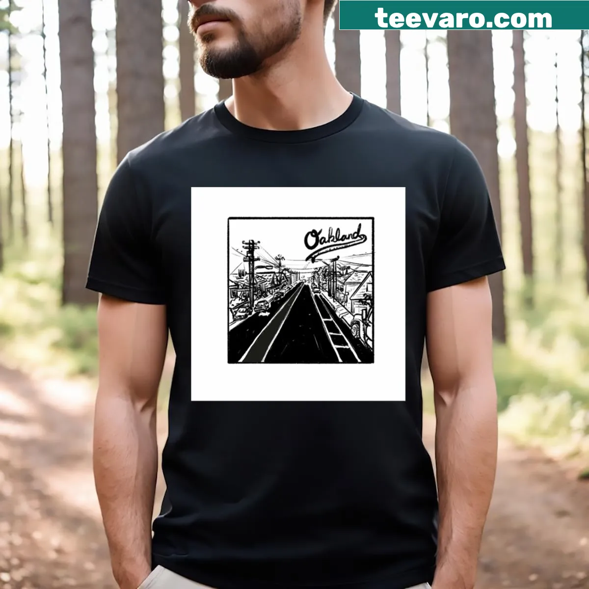 Dynamic illustration promoting an active lifestyle on a T-shirt — on a men's t-shirt