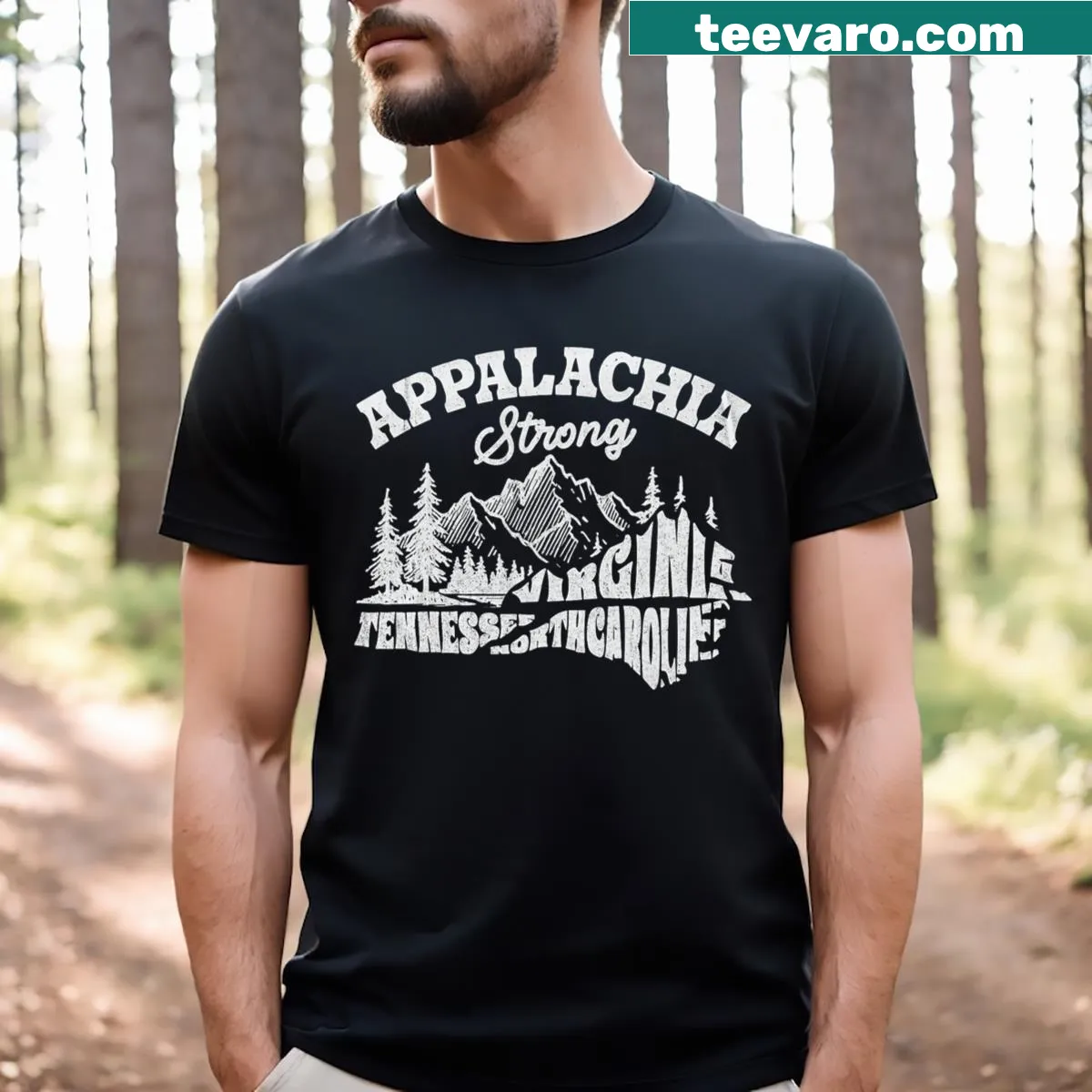 Mountain outdoors hiking design t-shirt for Appalachian lovers — on a men's t-shirt