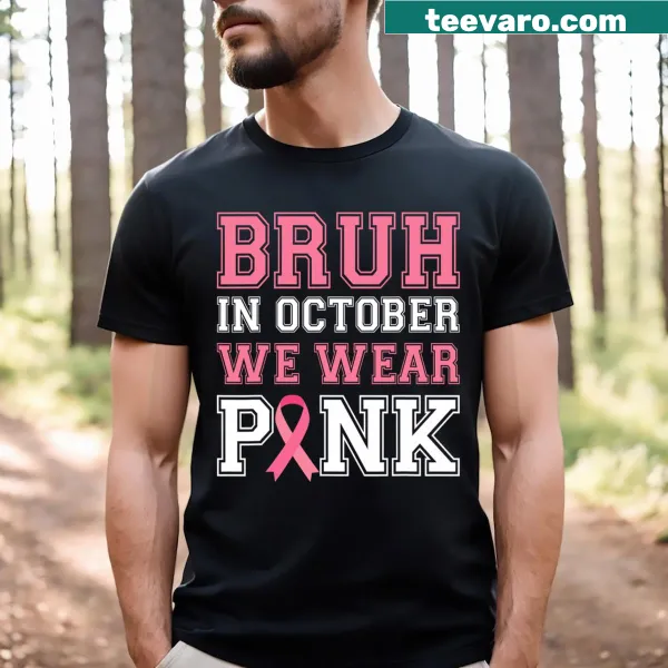 Pink breast cancer awareness graphic t-shirt