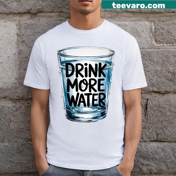 Bold 'Drink More Water' motivational T-shirt