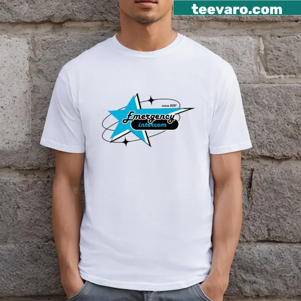 Retro emergency intercom graphic on classic t-shirt