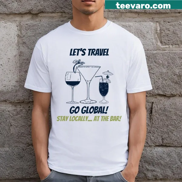 Classic t-shirt with 'Go Global' text design