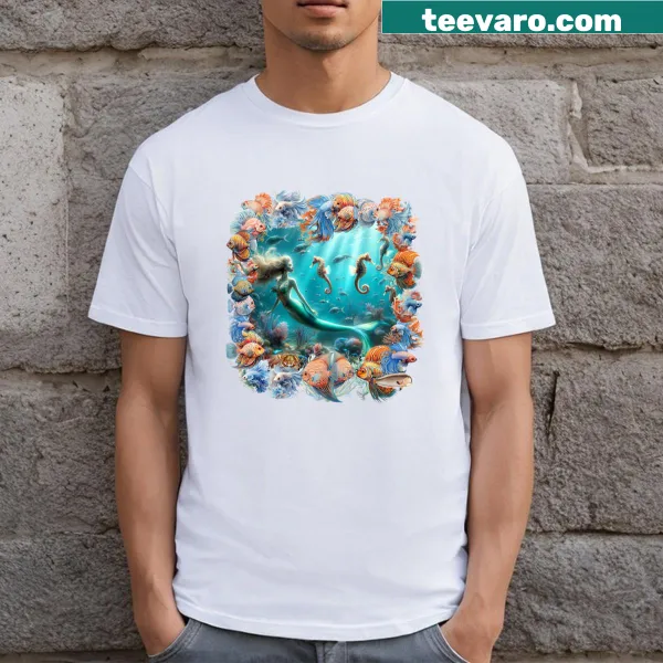 Whimsical mermaid-themed classic T-shirt