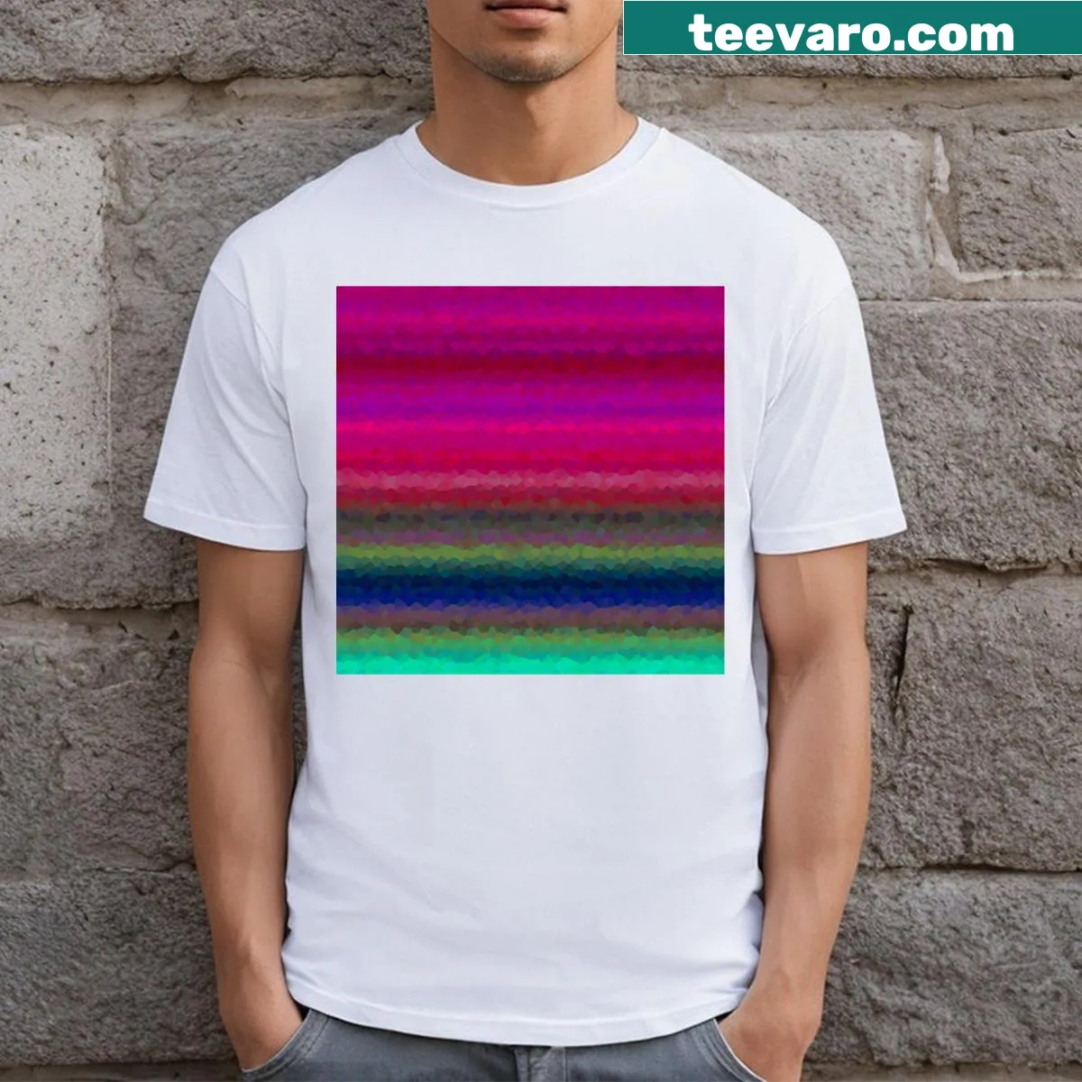 Abstract typography design on a classic T-shirt — on a men's t-shirt