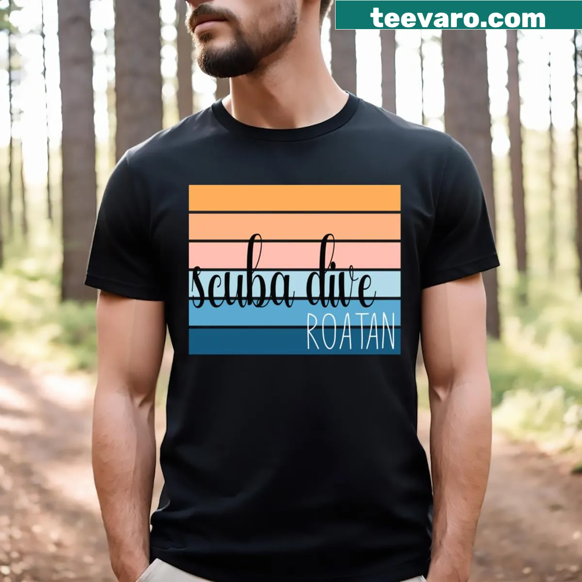 T-shirt promoting scuba diving and ocean conservation — on a men's t-shirt