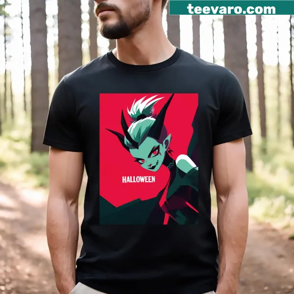 T-shirt featuring a playful shadow creature for Halloween