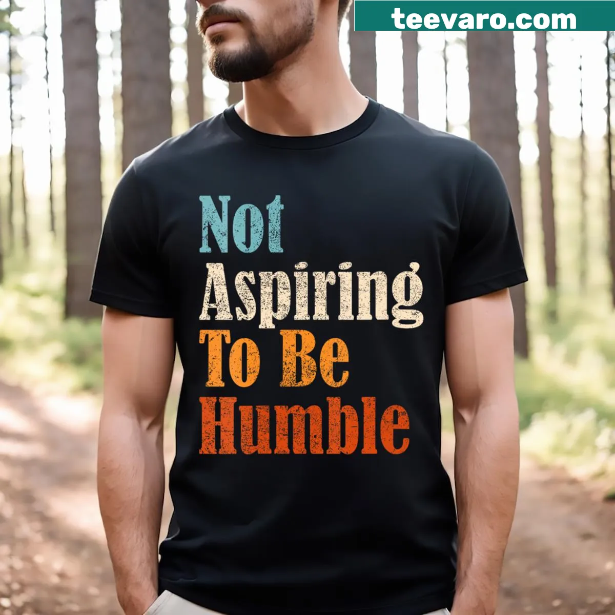 Inspirational t-shirt with bold text for women. — on a men's t-shirt