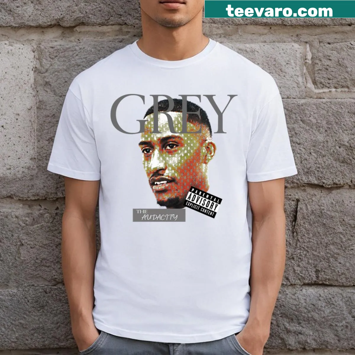 Classic T-shirt featuring a grunge music theme — on a men's t-shirt
