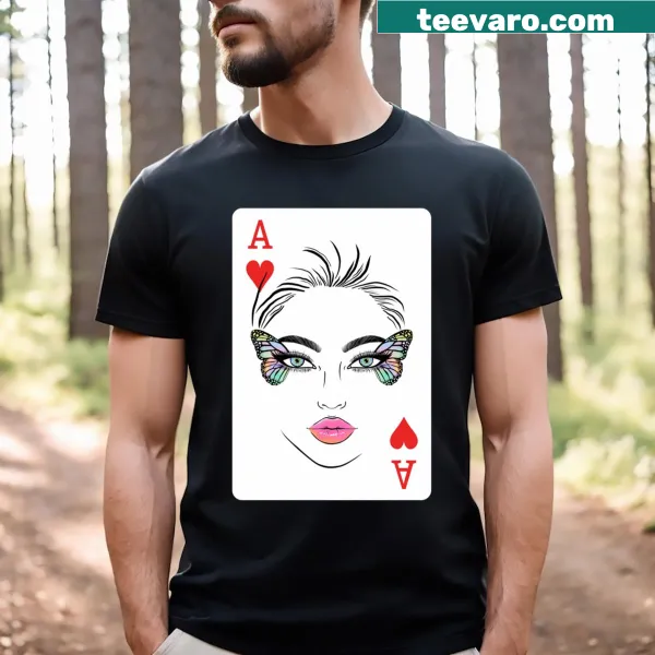 Heart symbol and woman graphic on a casual tee